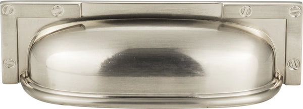 Campaign L-Bracket Cup Pull 3 3/4'' cc Brushed Nickel 382-BRN