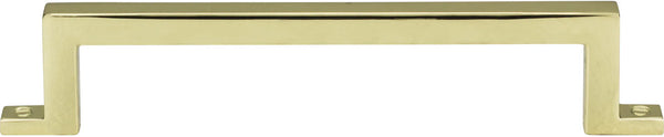 Campaign Bar Pull 5 1/16'' cc Polished Brass 386-PB