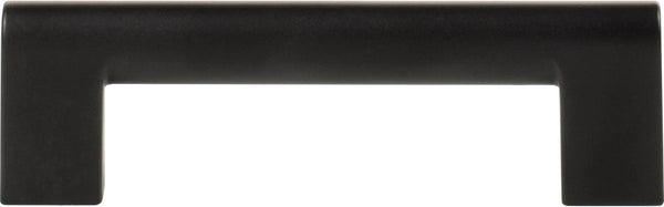 Round Rail Pull 3 3/4'' Matte Black 438-BL