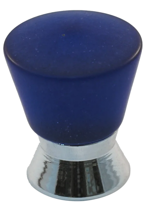 Athens Cobalt Blue Polyester with Solid Brass Knobs 102-CM020-PB