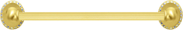 Caché 16'' cc towel bar 5/8'' reeded center w/ Swarovski Aurore Boreale Crystals 1706R-8AB