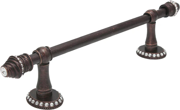 Caché II 16'' cc towel bar with 80 rivoli Swarovski Clear Crystals with 5/8'' smooth center 1810-22C