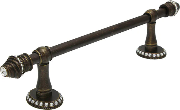 Caché II 16'' cc towel bar with 80 rivoli Swarovski Clear Crystals with 5/8'' smooth center 1810-3C