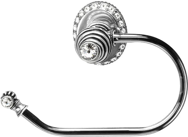 Caché ll large swing tissue reeded ring left with 42 rivoli Swarovski Crystals 1852R-9