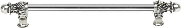 Acanthus 18'' cc with 1/2'' smooth bar long pull Romanesque style in Chalice. 824S-9