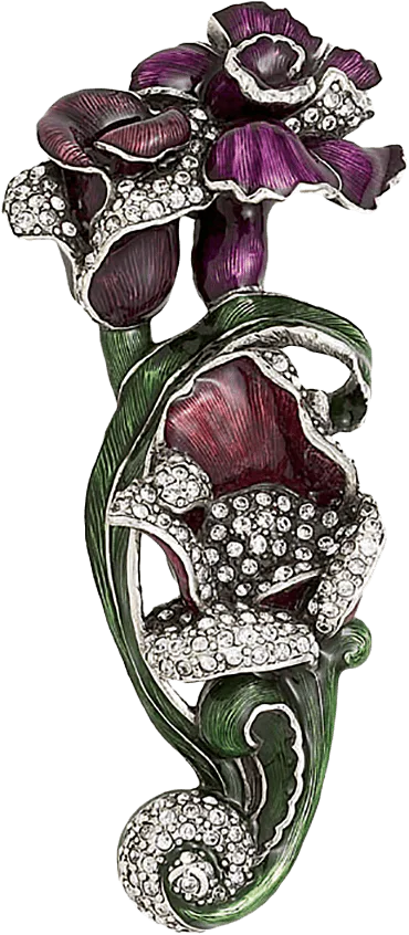 Chartres 3-1/2'' cc Pull, Buddha Burgundy, Wild Berry, Red Mahogany, Decorated With Swarovski®crystals, 7955/26