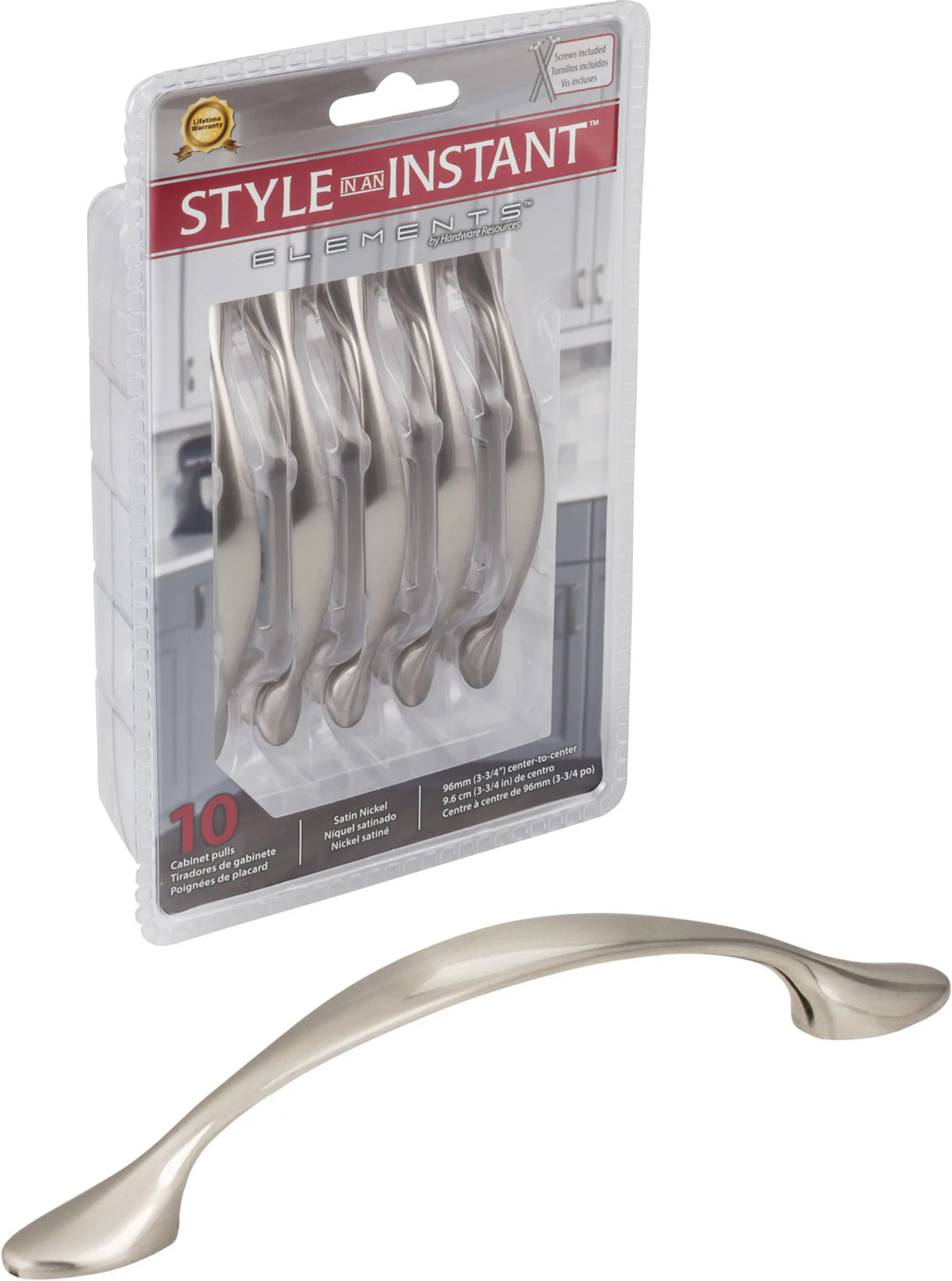 Retail Pack Hardware 96 mm cc Bar Pull 80814-SN-R