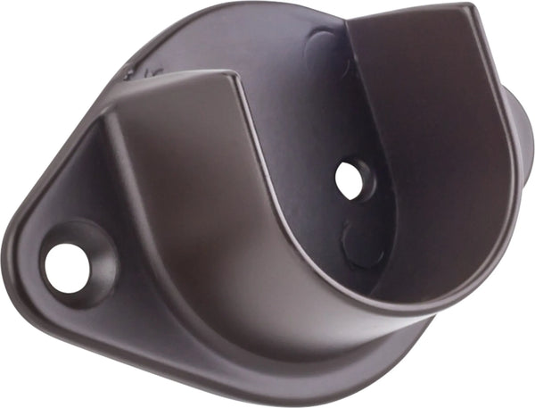 Closet Rod Brackets Dark Bronze Open Screw-In Mounting Bracket for 1'' Round Closet Rods M7250-ORB