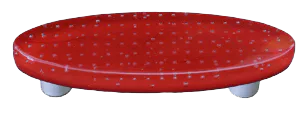 Bubbles Red Oval Pull