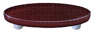 Bubbles Deep Red Oval Pull