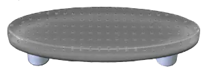 Bubbles Deco Gray Oval Pull