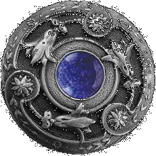 Jeweled Lily with Blue Sodalite Natural Stone Knob