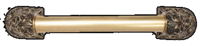 Acanthus Appliance Pull Bar, 12 Inch Drill Center, Antique Brass