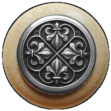 Fleur-de-Lis/Natural Knob
