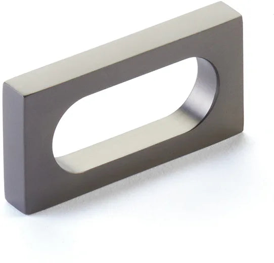 Cafe Pull, Modern Oval Slot, Gun Metal, 2'' cc 10031-GM