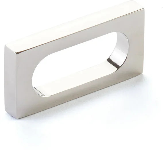 Cafe Pull, Modern Oval Slot, Polished Nickel, 2'' cc 10031-PN