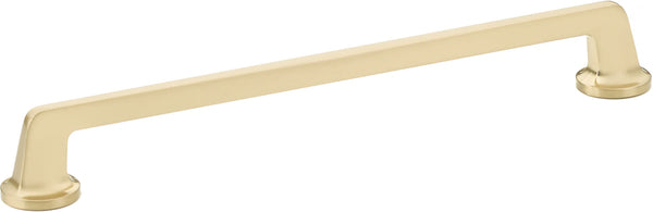 Northport Pull, Round Bases, Signature Satin Brass, 10'' cc 203-SSB