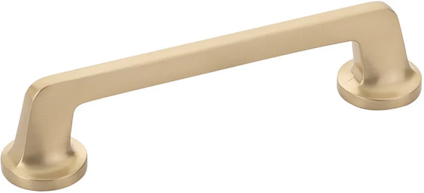 Northport Pull, Round Bases, Signature Satin Brass, 5'' cc 212-SSB