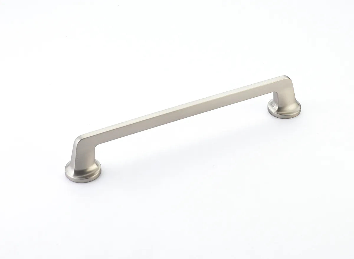 Northport Pull, Round Bases, Satin Nickel, 8'' cc 213-15