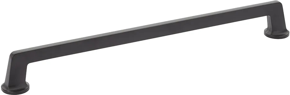 Northport Appliance Pull, Round Bases, Matte Black, 15'' cc 214-MB