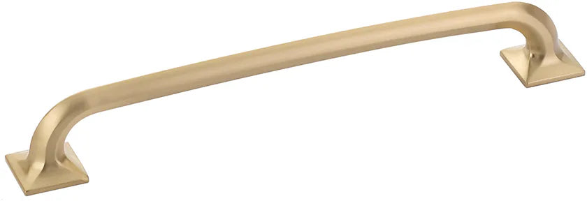 Northport Pull, Square Bases, Signature Satin Brass, 8'' cc 217-SSB