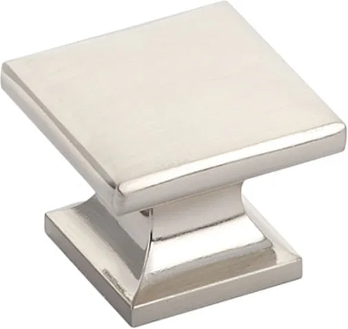 Northport Knob, Square, Brushed Nickel, 1-3/8'' 219-BN