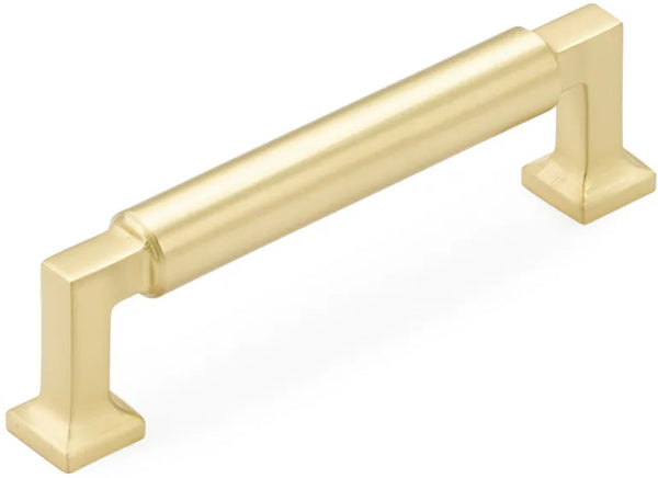 Haniburton Pull, Satin Brass, 4'' cc 474-SB