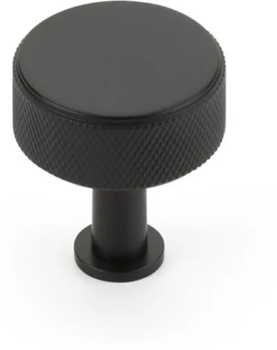 Pub House Knob, Knurled, Matte Black, 1-1/4'' dia 5002-MB