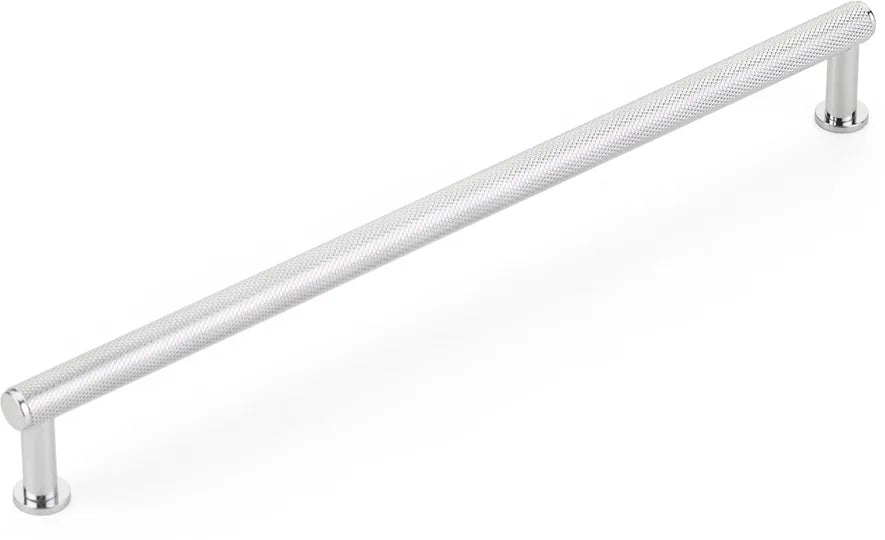 Pub House Pull, Knurled, Polished Chrome, 10'' cc 5010-26