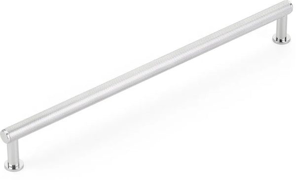 Pub House Pull, Knurled, Polished Chrome, 10'' cc 5010-26