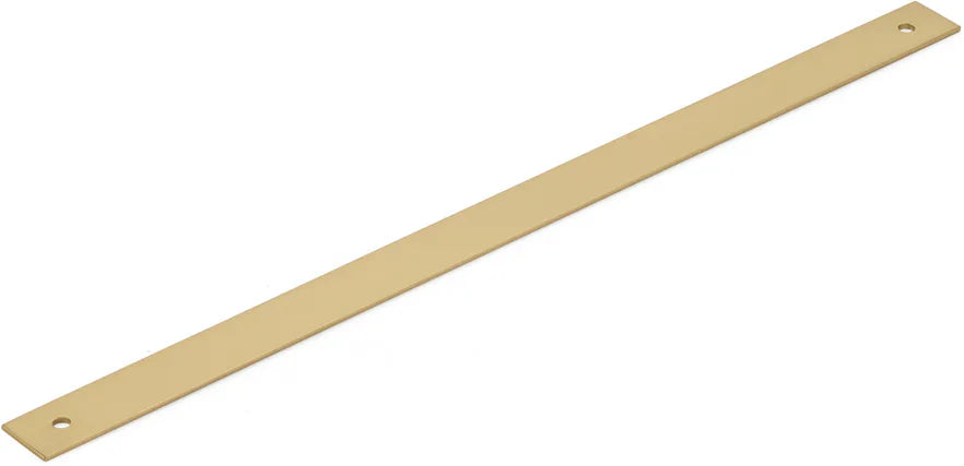 Pub House Backplate for Pull, Signature Satin Brass, 12'' cc 5112B-SSB