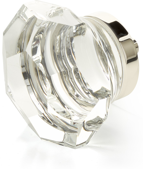 City Lights Faceted Dome Glass Knob, Polished Nickel, 1-3/4'' dia 54-PN