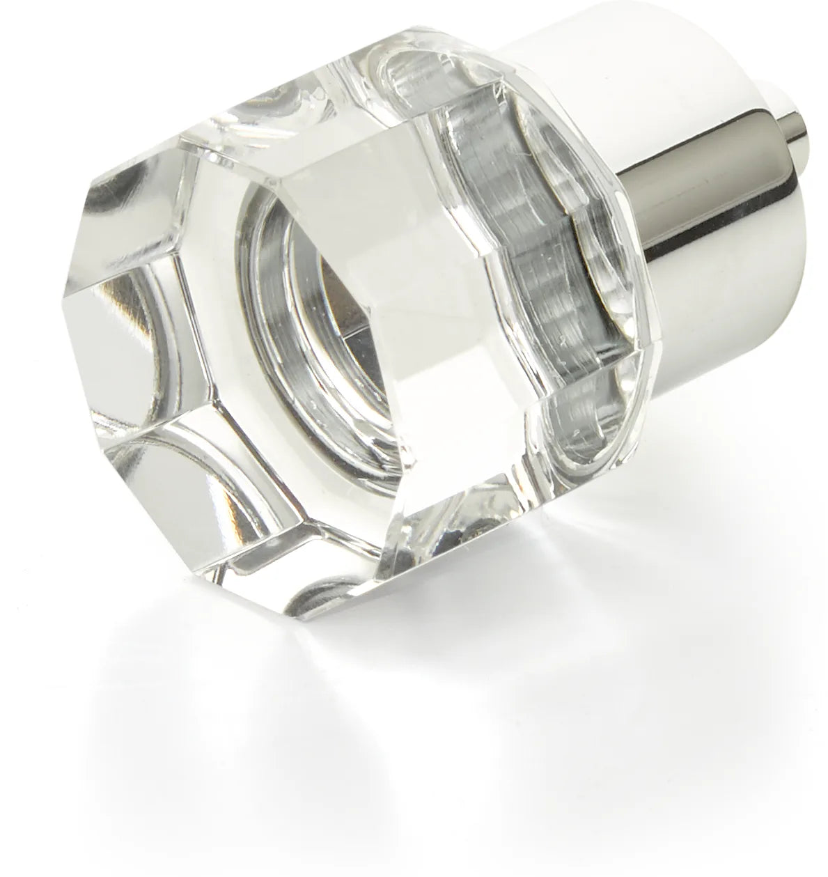 City Lights Round Multi-Sided Glass Knob, Polished Chrome, 1-1/8'' dia 55-26