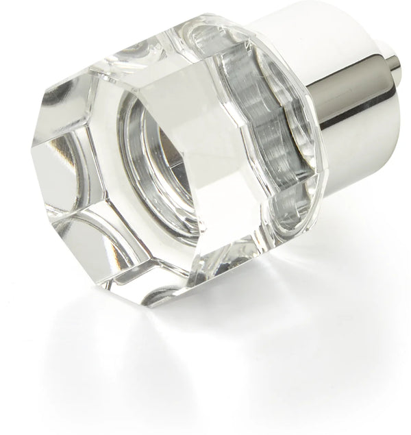 City Lights Round Multi-Sided Glass Knob, Polished Chrome, 1-1/8'' dia 55-26