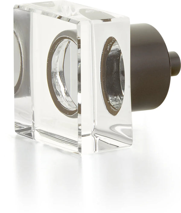 City Lights Square Glass Knob, Oil Rubbed Bronze, 1-1/4'' 57-10B