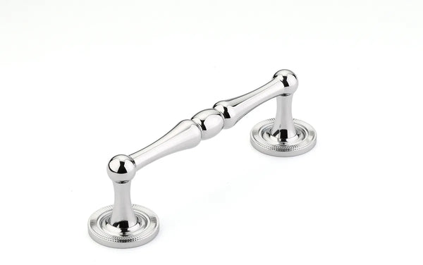 Atherton Pull, Knurled Footplates, Polished Chrome, 4'' cc 576-26