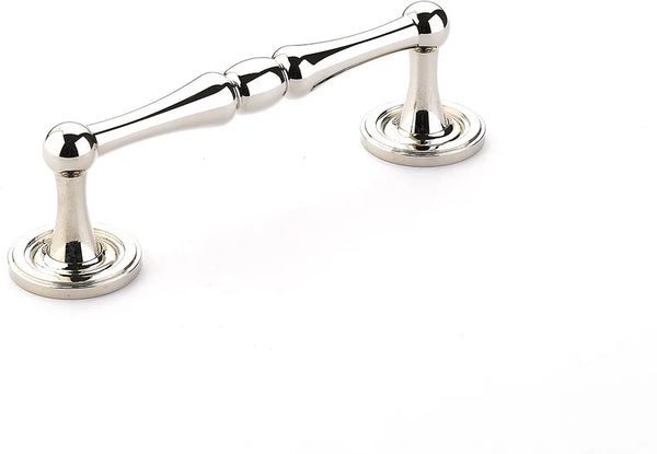 Atherton Pull, Plain Footplates, Polished Nickel, 4'' cc 579-PN