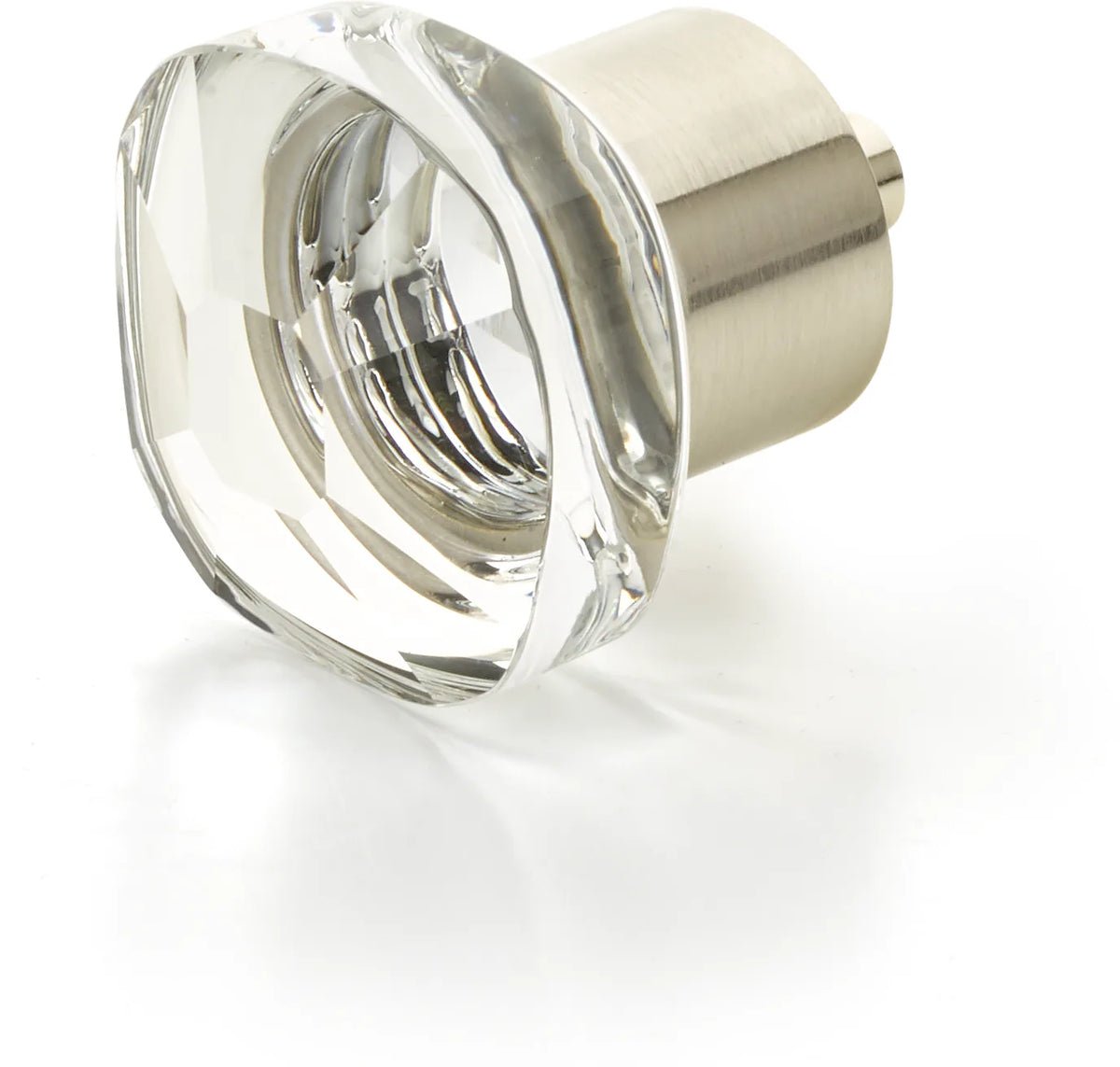 City Lights Soft Square Glass Knob, Satin Nickel, 1-1/4'' 61-15