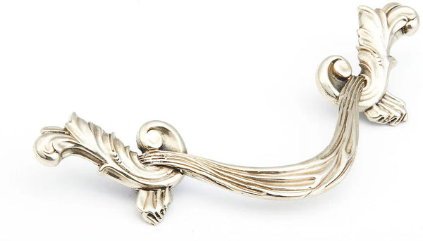 French Court Pull, Swag, White Brass, 3-1/2'' cc 987-WB