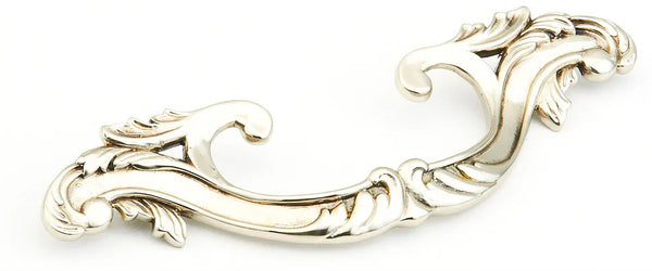 French Court Pull, Large Swag, White Brass, 5-3/8'' cc 988-WB