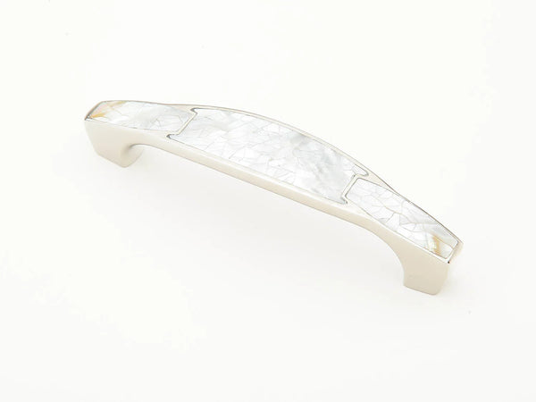 Mother of Pearl Pull, Polished Nickel, 4'' cc 992-4-MOP/PN