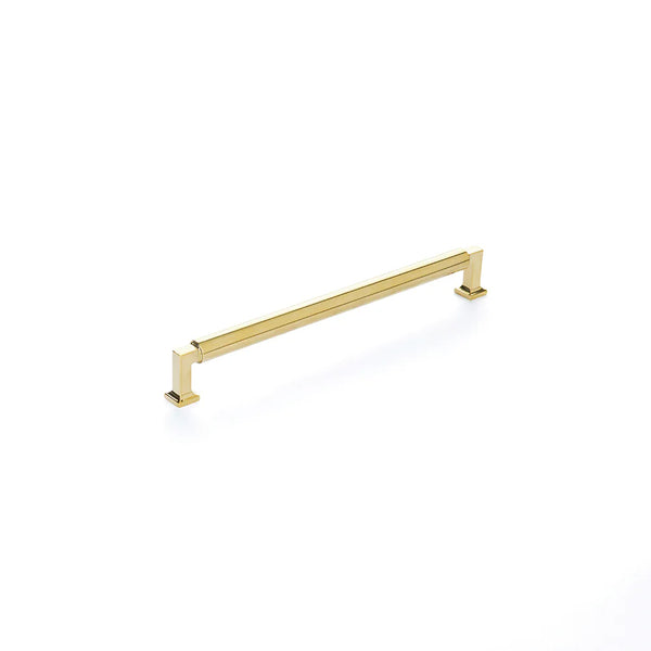 Haniburton Pull, Unlacquered Brass, 10'' cc 480-UNBR