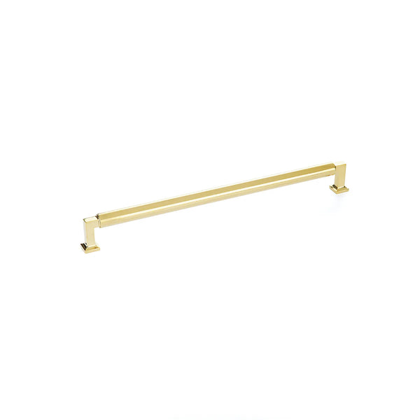 Haniburton Pull, Unlacquered Brass, 12'' cc  481-UNBR