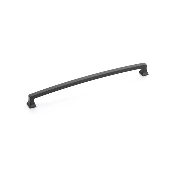 Menlo Park Pull, Arched, Matte Black, 10'' cc 528-MB