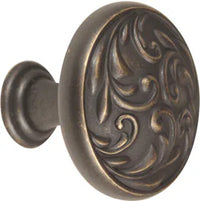 Ornate 1 1/4'' Knob A3651-14-BARC