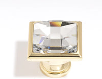 Swarovski Crystal 1 1/4'' Crystal Knob C212-CLR/GLD