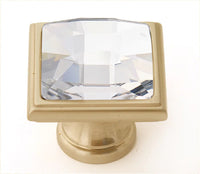 Swarovski Crystal 1 1/4'' Crystal Knob C212-CLR/SB