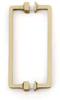 Millennium 6'' Back to Back Glass Door Pull G950-6-SB