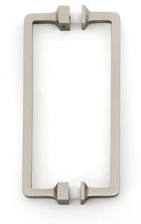 Millennium 6'' Back to Back Glass Door Pull G950-6-SN