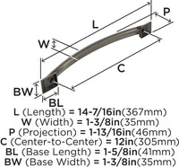 Candler 12'' cc Appliance Pull BP29366